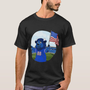 Camiseta Billy, el Pegatina de Bandera Americana en el Búfa