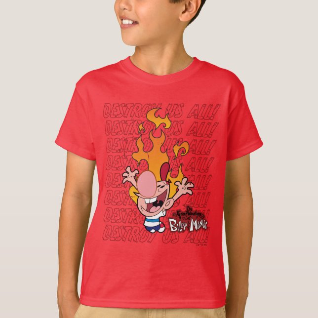 Camiseta Billy & Mandy - Destruyan A Todos (Anverso)