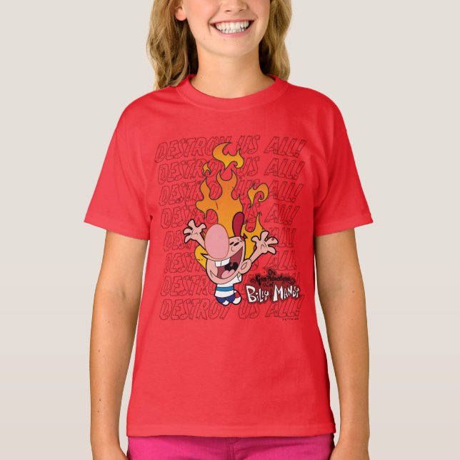 Camiseta Billy & Mandy - Destruyan A Todos (Anverso)
