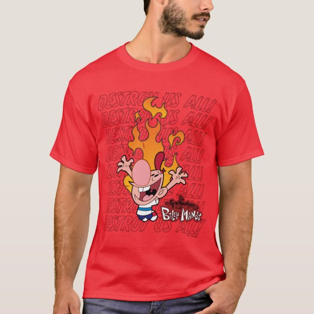 Camiseta Billy & Mandy - Destruyan A Todos (Anverso)