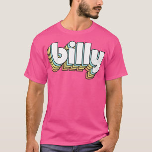 Camiseta Billy Retro Rainbow Typography Style