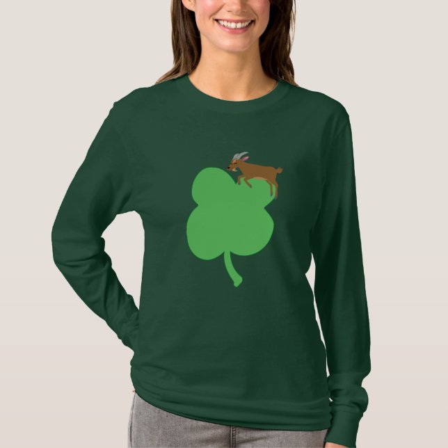 Camiseta Billy Swags St. Patricks Day Goat Themed Long  (Anverso)