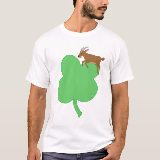 Camiseta Billy Swags White St Patricks Goat Themed T-shirt