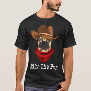 Camiseta Billy The Pug Funny Western Dog Lover Pug Dueño Gi