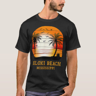 Camiseta Biloxi Beach Mississippi Vintage Sunset Retro Summ