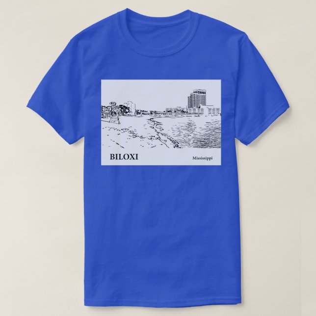 Camiseta Biloxi Mississippi 7 (Diseño del anverso)