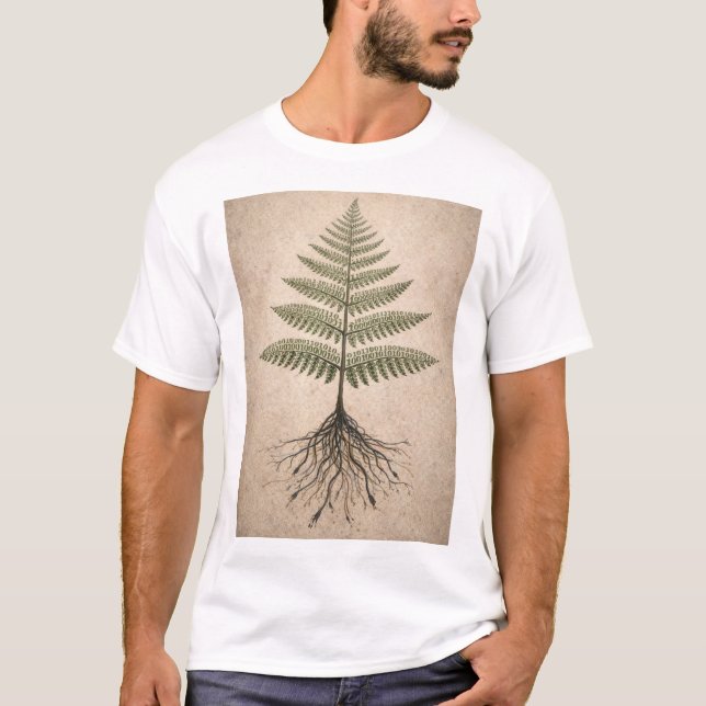 Camiseta Binary Botany - Matrix Coding Abstract Nature Art (Anverso)