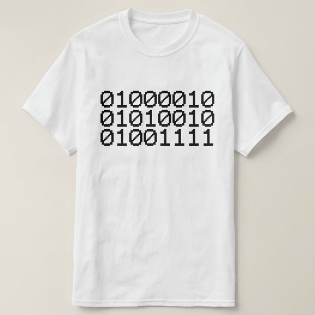 CAMISETA BINARY BRO (Diseño del anverso)