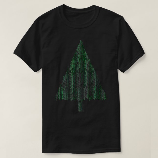 Camiseta Binary Coding Computer Programmer Christmas Tree X (Diseño del anverso)