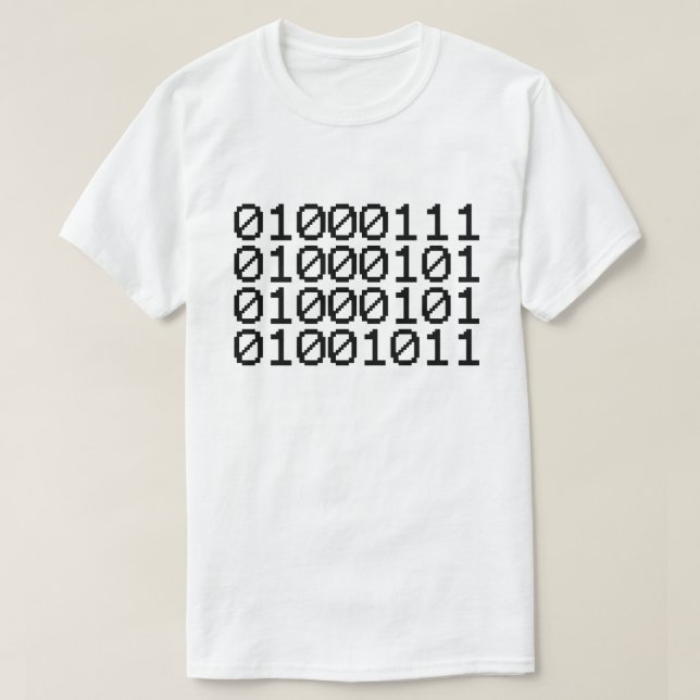 CAMISETA BINARY GEEK (Diseño del anverso)