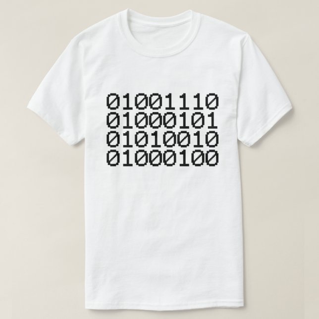 CAMISETA BINARY NERD (Diseño del anverso)