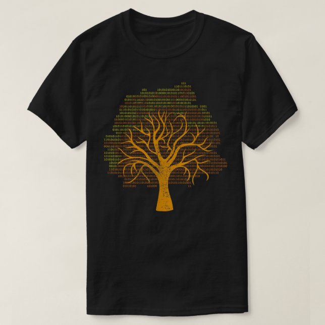 Camiseta Binary Tree Computer Coding  (Diseño del anverso)