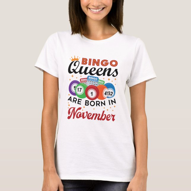 Camiseta Bingo Birthday Women noviembre (Anverso)