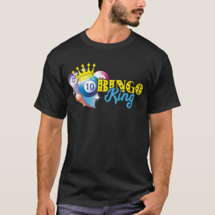 Camiseta Bingo Bolas Bingo Rey Corona Lucky Bingo Jugador G