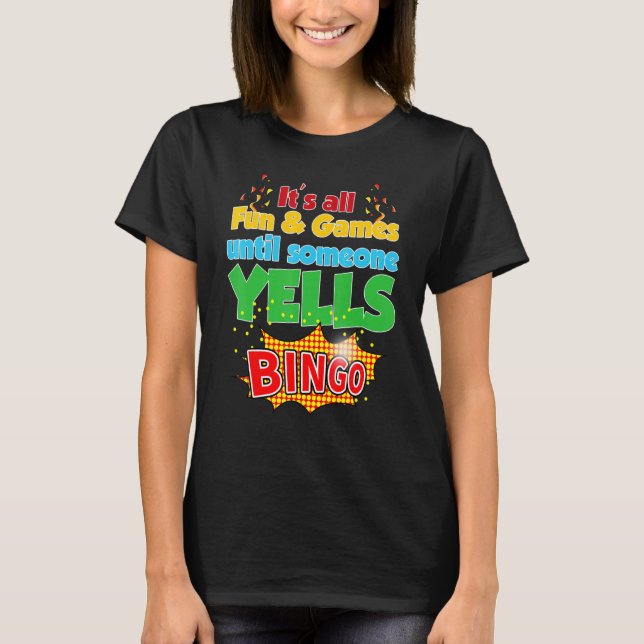 Camiseta Bingo Caller Humor Lottery Lucky Winning Card Play (Anverso)