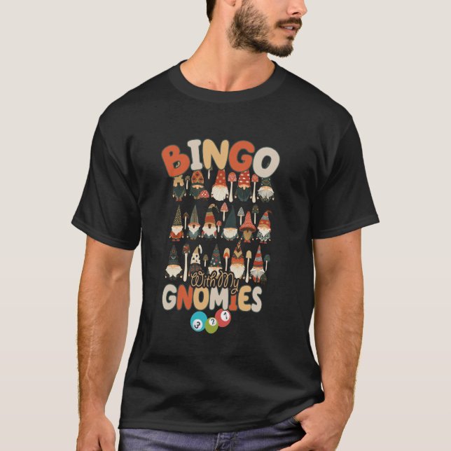 Camiseta Bingo Con Mis Gnomías Mujeres Hombres Funny Bingo  (Anverso)