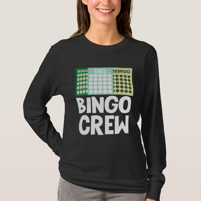 Camiseta Bingo Crew Bingo Card Game Gambling Luck Bingo Bal (Anverso)