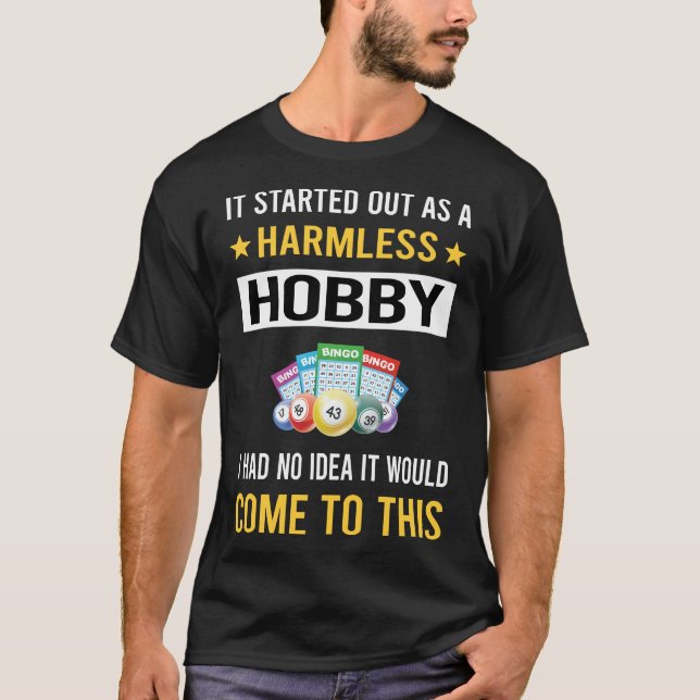 Camiseta Bingo de Hobby Sin Harmes (Anverso)
