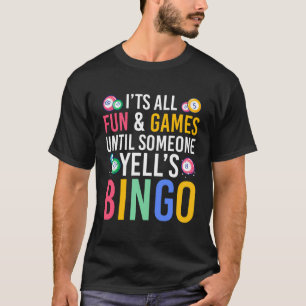 Camiseta Bingo de juego de apuestas de ligantes de ligantes
