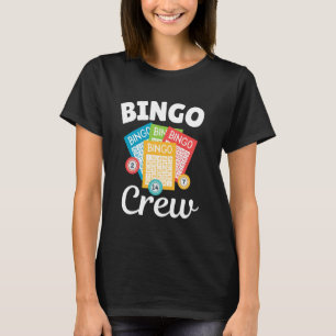 Camiseta Bingo de la tripulación de cumpleaños Tarjeta de B