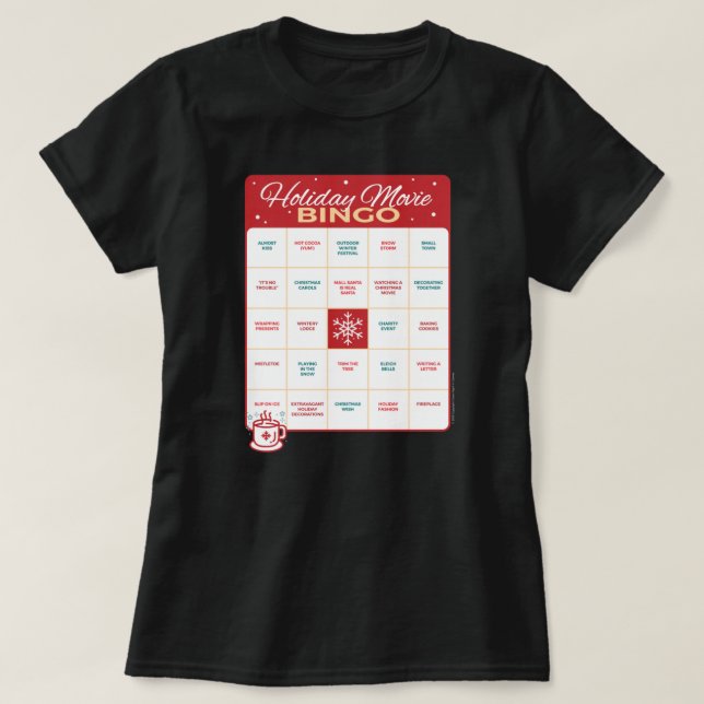 Camiseta Bingo de película de vacaciones (Diseño del anverso)