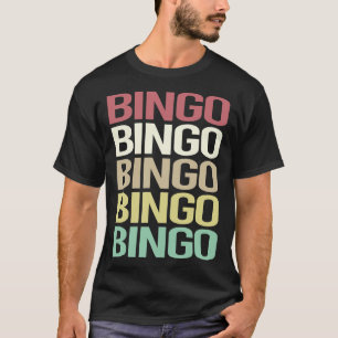 Camiseta Bingo de texto colorido