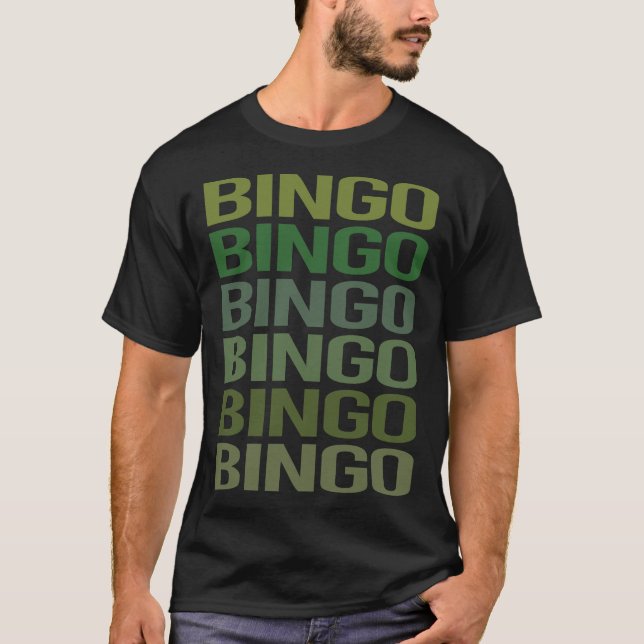 Camiseta Bingo de texto verde (Anverso)