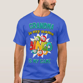 Camiseta Bingo divertido del jugador de la carta de la abue