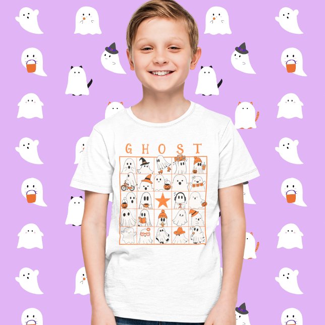 Camiseta Bingo fantasma con muchos fantasmas (This item is for display purposes only to illustrate the design element. )