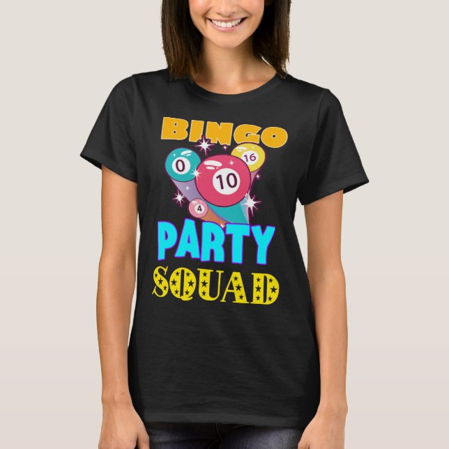 Camiseta Bingo Fiesta Squad Bingo Balls Gamblgo Bingo Equip (Anverso)