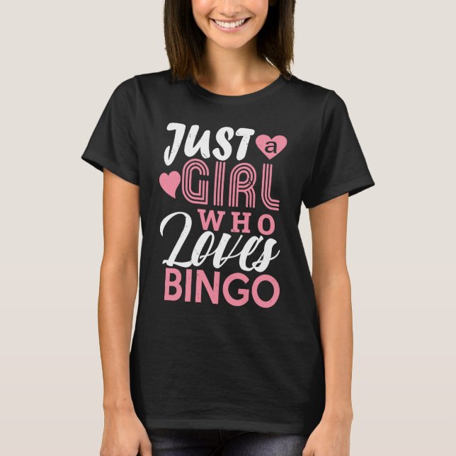 Camiseta Bingo Girls  Bingo Game Player  Women Kids (Anverso)