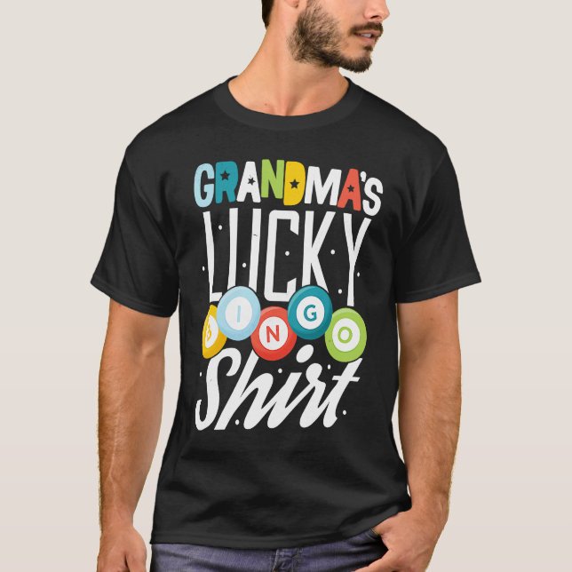 Camiseta Bingo Grandma  Bingo Player Nana Mimi Lucky Hobby (Anverso)