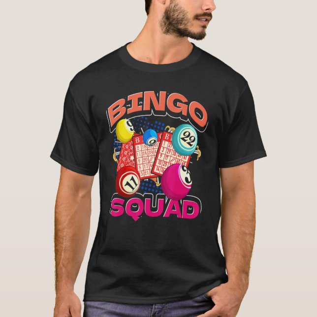 Camiseta Bingo Jugador de Bingo Escuadrón de Apuestas Lotám (Anverso)