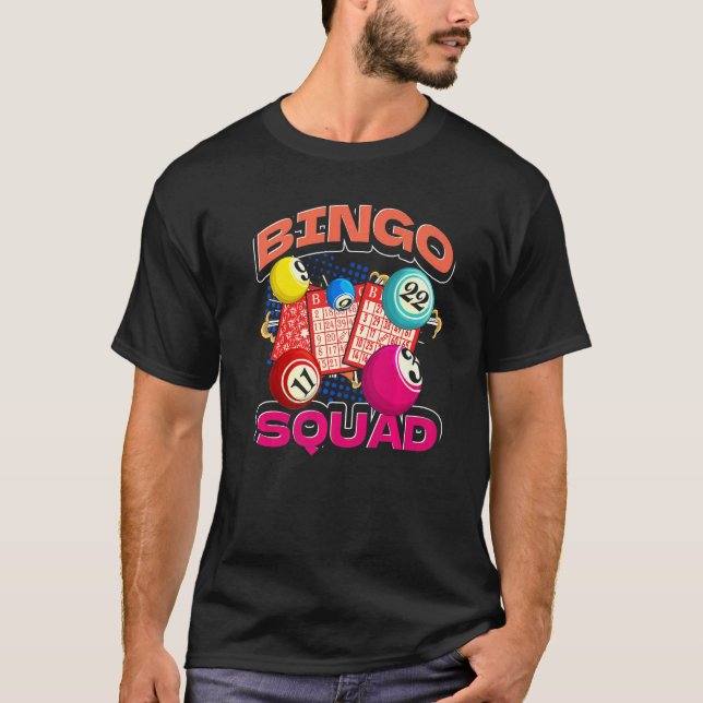 Camiseta Bingo Jugador de Bingo Escuadrón de Apuestas Lotám (Anverso)