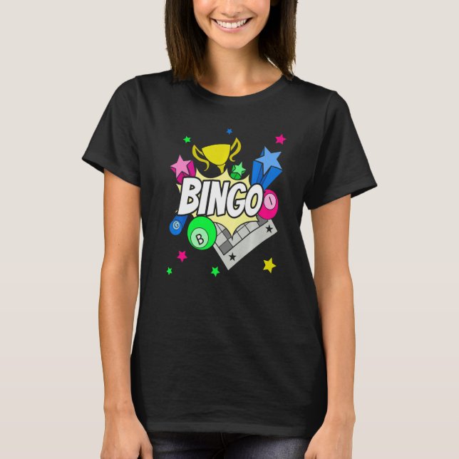 Camiseta Bingo Jugador Lotto Bingo Ganador Lotería B (Anverso)