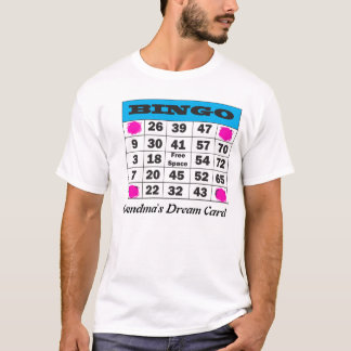 Camiseta bingo, la tarjeta ideal de la abuela
