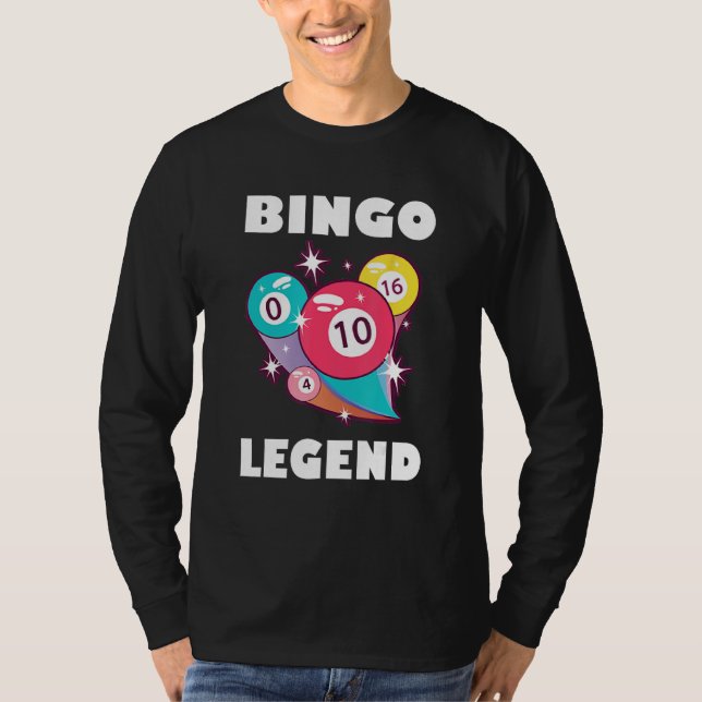 Camiseta Bingo Legend Game Gambling Lucky Bingo Player Bing (Anverso)