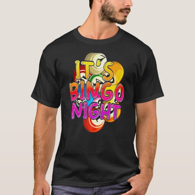 Camiseta Bingo Nocturno Ganador Bingo Jugador Lotería Colo (Anverso)