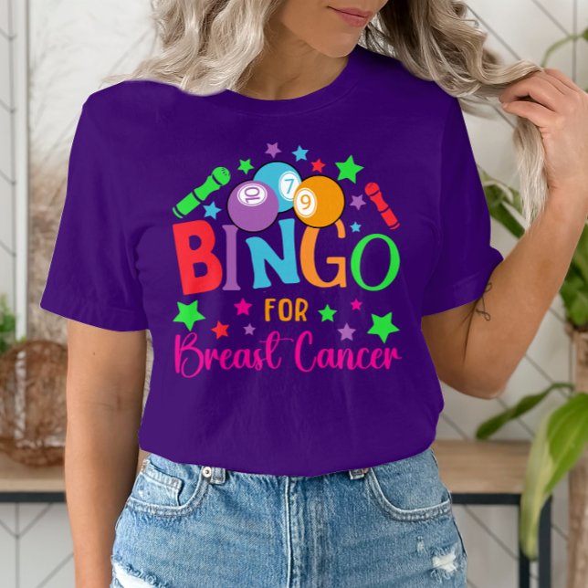 Camiseta Bingo para Cáncer de Mama, Conciencia, Noches de B (Subido por el creador)