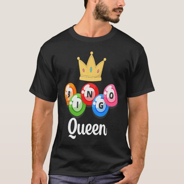 Camiseta Bingo Queen Womens  Bingo Player  Caller (Anverso)