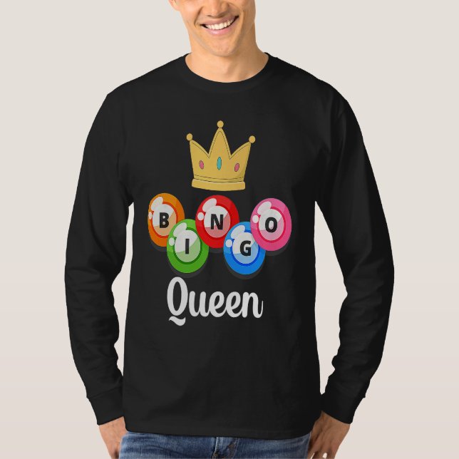 Camiseta Bingo Queen Womens  Bingo Player  Caller (Anverso)
