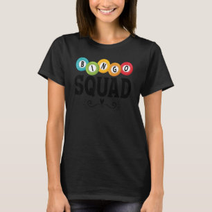 Camiseta Bingo Squad Team Player Lucky Bingo Lottery Wome