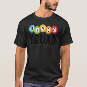 Camiseta Bingo Squad Team Player Lucky Bingo Lottery Wome