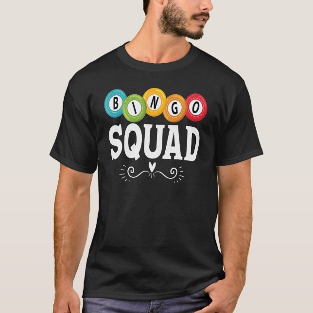 Camiseta Bingo Squad Team Player Lucky Bingo Mujeres Lo (Anverso)