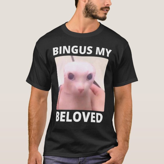 Camiseta Bingus calvo Mi querido gato Sphinx sin pelo (Anverso)