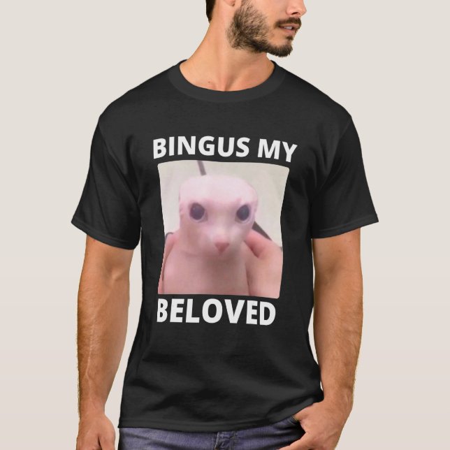 Camiseta Bingus calvo Mi querido gato Sphinx sin pelo (Anverso)