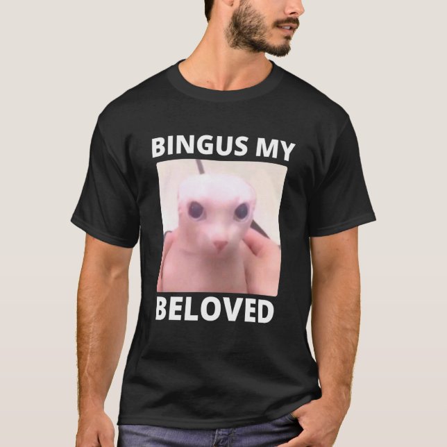 Camiseta Bingus calvo Mi querido gato Sphinx sin pelo (Anverso)