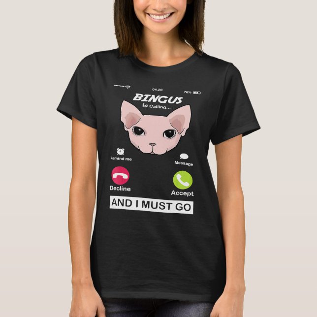 Camiseta Bingus Está Llamando A Meme Mi Querida Esfinge Sin (Anverso)