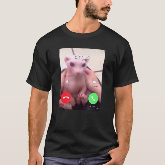 Camiseta Bingus Está Llamando A Mi Querido Gato 1 (Anverso)