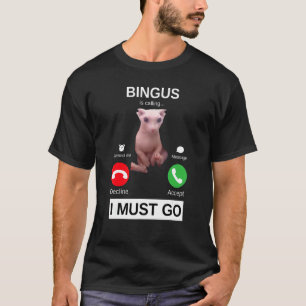 Camiseta Bingus Está Llamando Gato Sphynx Sin Pelo Meme